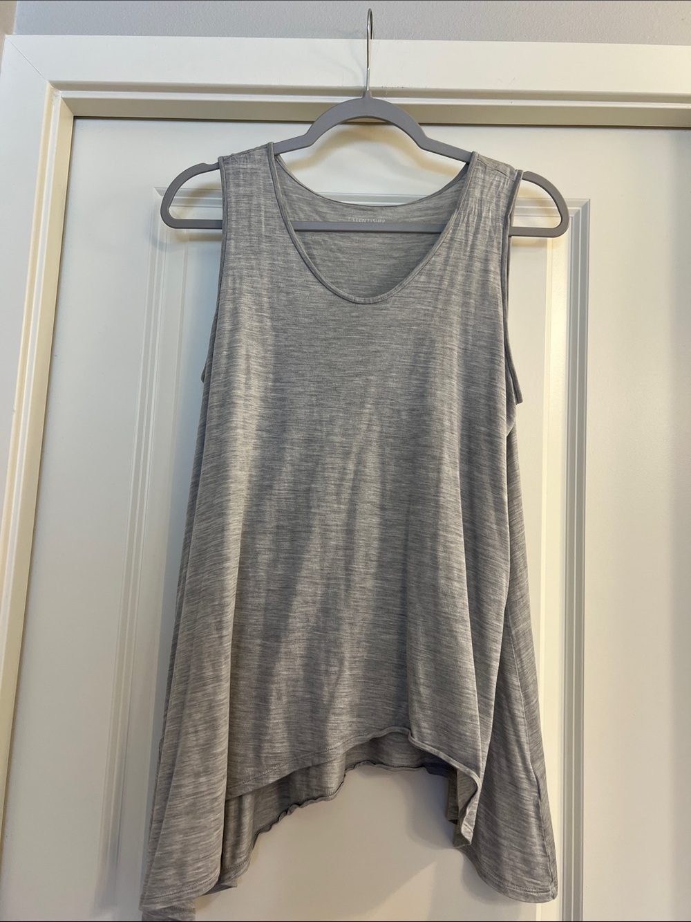 Eileen Fisher Light Gray Sleeveless Swing Tank